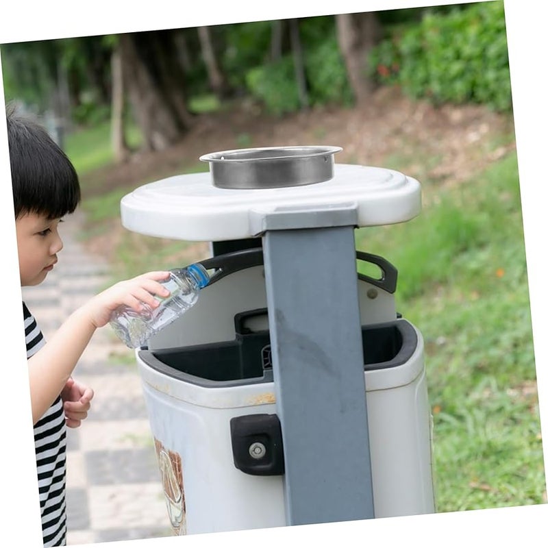 Stainless Steel Outdoor Ashtray Trash Bin Top Easy To Clean For Public Spaces And Home - Image 4